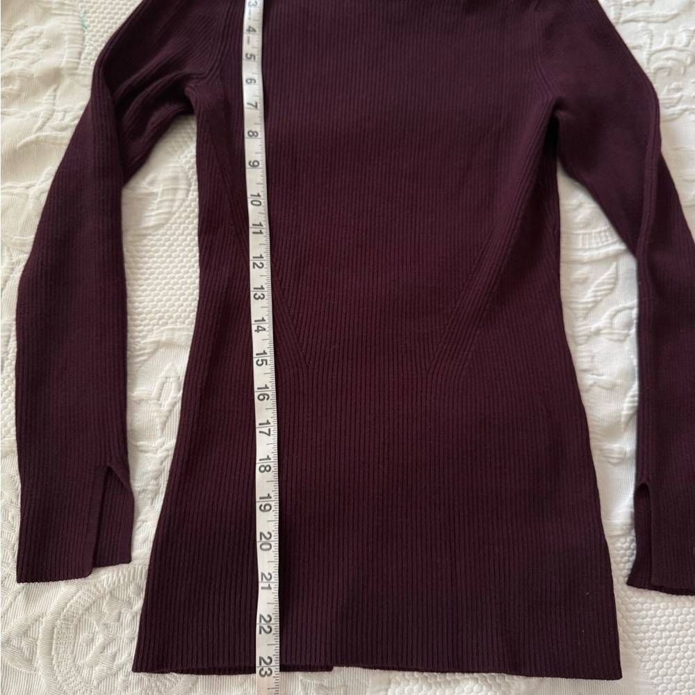 Cato Deep Burgundy Ribbed Boatneck Sweater - Picture 2 of 6